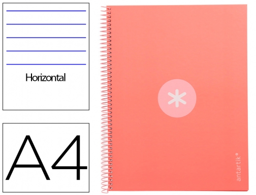 Cuaderno espiral liderpapel A4 micro Antartik tapa forradA80h 90 gr horizontal 1 KB34, imagen mini