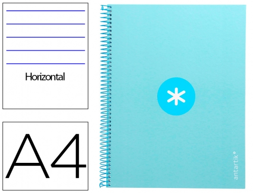 Cuaderno espiral liderpapel A4 micro Antartik tapa forradA80h 90 gr horizontal 1 KB35, imagen mini