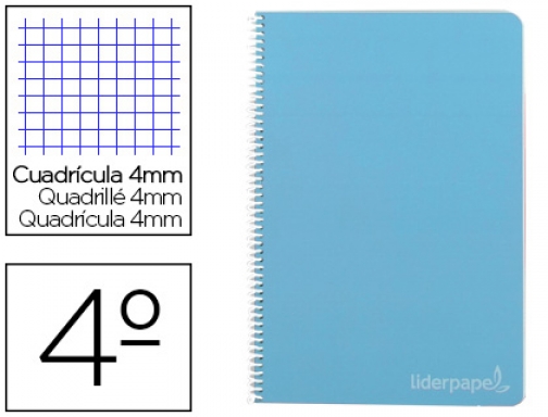 Cuaderno espiral Liderpapel cuarto witty tapa dura 80h 75gr cuadro 4mm con 09781, imagen mini