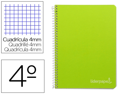 Comprar Cuaderno espiral Liderpapel cuarto witty tapa dura 80h 75gr cuadro 4mm con 09789
