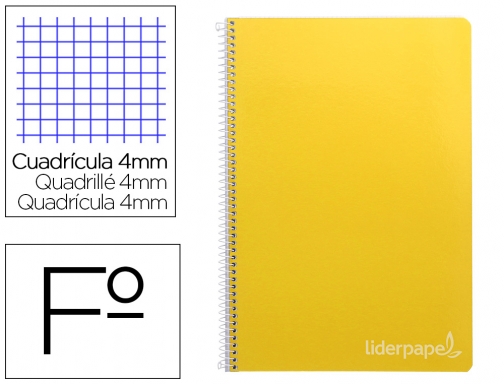 Cuaderno espiral Liderpapel folio witty tapa dura 80h 75gr cuadro 4mm con 09791, imagen mini
