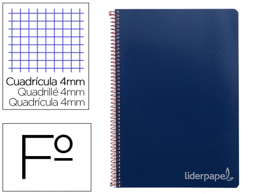 Cuaderno espiral Liderpapel folio witty tapa dura 80h 75gr cuadro 4mm con 09793, imagen mini