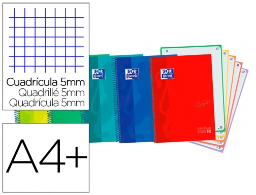 Cuaderno espiral Oxford ebook 5 tapa extradura Din A4+ 120 h microperforadas 400138671, imagen mini