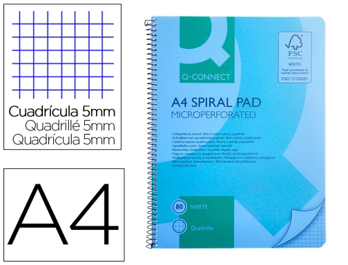 Comprar Cuaderno Espiral Qconnect A4 M Kf10031