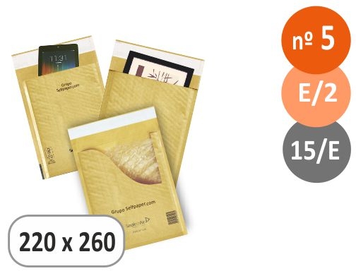 Comprar Sobre burbujas crema Qconnect e 2 220x260 mm KF15014