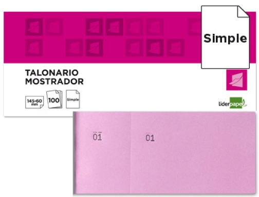 Comprar Talonario Liderpapel mostrador 60x145 mm tl05 rosa con matriz 22957