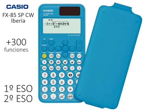 Comprar Calculadora Casio FX85sp cw iberia solar cientifica +300 funciones 9 memorias 15+10+2 FX85SPCWBUWET
