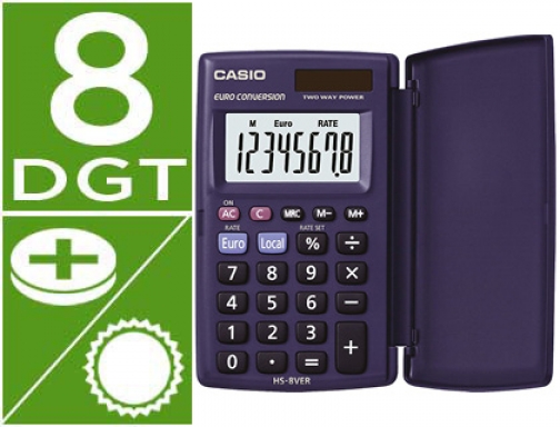 Calculadora Casio HS-8VER bolsillo 8 digitos