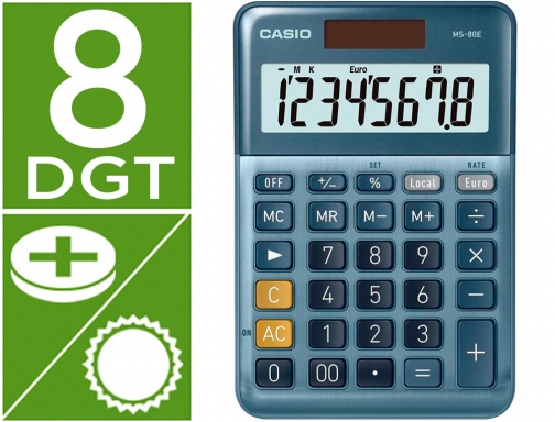 Calculadora Casio MS-80E sobremesa 8 digitos