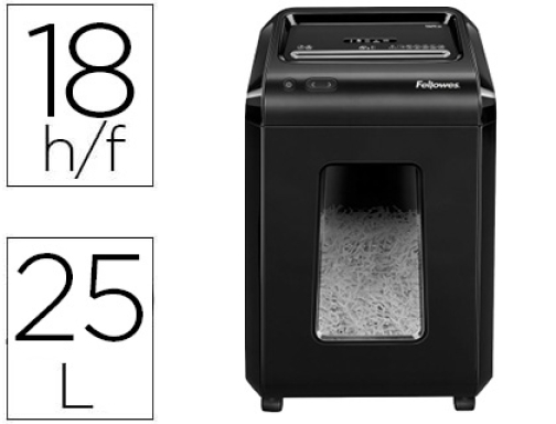 Comprar Destructora de documentos Fellowes 92cs capacidad 18 hojas seguridad p4 papelera 25 17193011719303