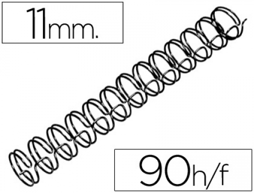 Espiral wire 3:1 11 mm n.7 negro capacidad 90 hojas caja de Gbc RG810710, imagen mini