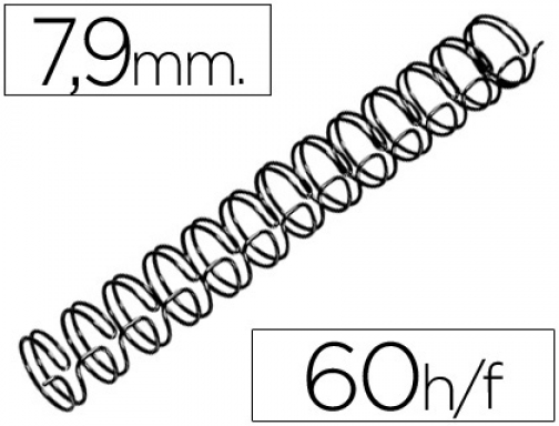 Espiral wire 3:1 7,9 mm n.5 negro capacidad 60 hojas caja de Gbc RG810510, imagen mini
