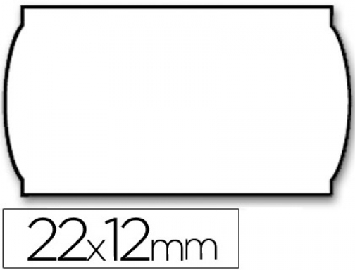 Etiquetas Meto onduladas 22 x 12 mm lisa removible blanca rollo 1500 9156319 , blanco, imagen mini
