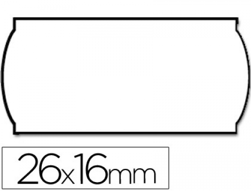 Etiquetas Meto onduladas 26 x 16 mm lisa blanca removible rollo 1200 8598104 , blanco, imagen mini