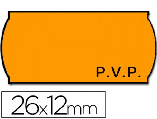 Etiquetas Meto onduladas 26 x 12 mm pvp naranja fluor adh 2 9157373, imagen mini