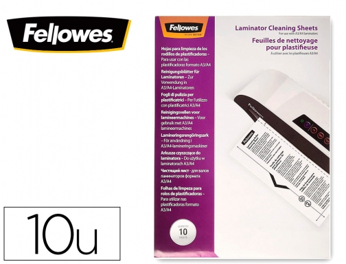 Hoja de limpieza Fellowes para plastificadoras pack de 10 unidades 5320604, imagen mini
