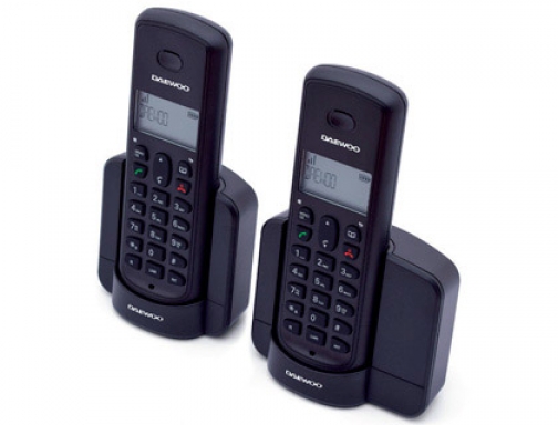 Telefono Daewoo inalambrico dtd-1350d duo pantalla retroiluminada identificacion de llamadas DTD-1350 DUO , negro, imagen mini
