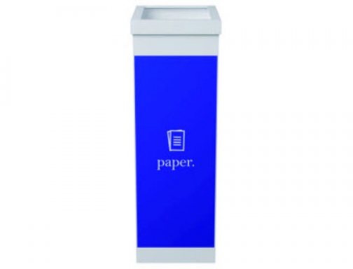 Contenedor papelera reciclaje Paperflow con tapa