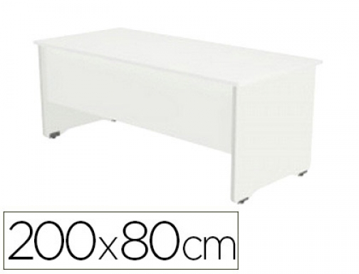 Mesa oficina Rocada serie work 200x80 cm acabado aw04 blanco blanco WORK 2004AW04, imagen mini