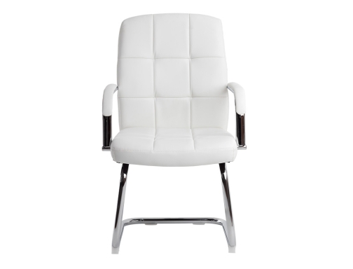 Comprar Silla Qconnect escritorio pia ve simil piel base de metal alt max KF04625 , blanco