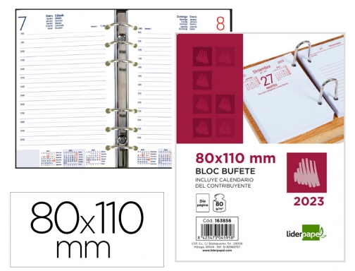 Comprar Bloc bufete Liderpapel 2023 80x110 mm papel 80 gr texto en catalan 163870
