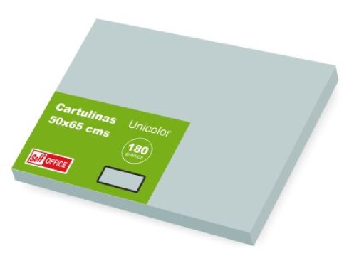 Comprar Cartulina Liderpapel 50x65 cm 180 gr gris paquete de 25 hojas 67858