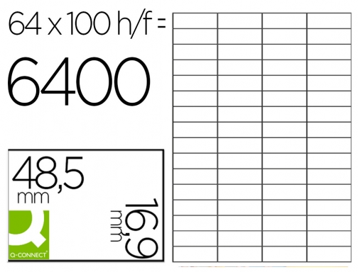 Etiqueta adhesiva Q-connect KF11207 tamaño 48,5x16,9