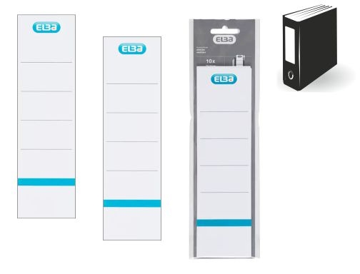 Comprar Etiquetas para lomo de archivador 54x190 mm pack de 10 uds. Elba 100420947, blancas
