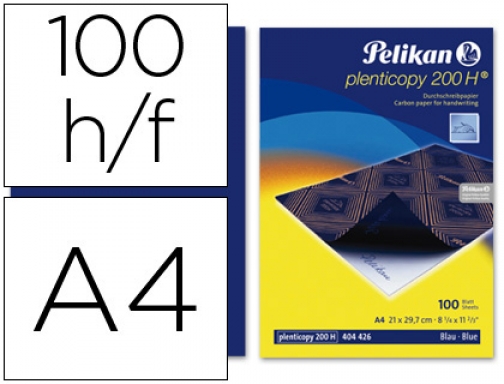Papel carbon Pelikan azul Din A4 caja de 100 hojas 404426, imagen mini