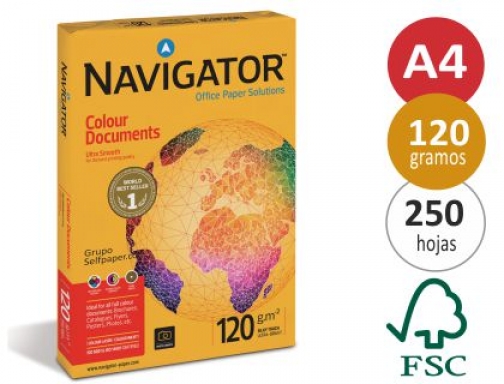 Papel fotocopiadora Navigator Din A4 120 gramos paquete de 250 hojas NAV-120-A4 , blanco, imagen mini