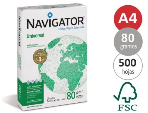 PAQUETE FOLIOS A4 NAVIGATOR UNIVERSAL 80 GR - Tu papel online