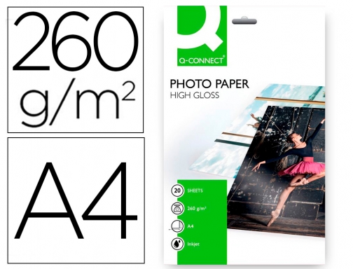 Papel Q-connect foto glossy KF02163 Din