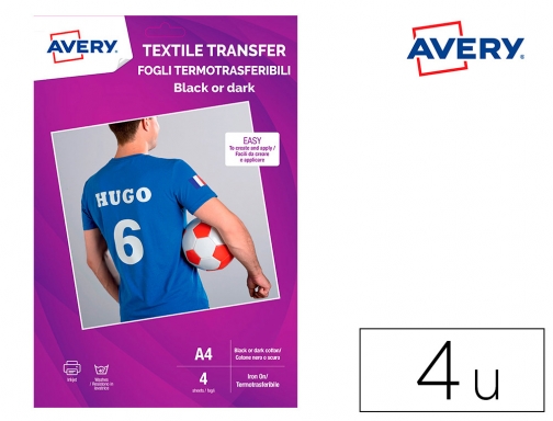 Papel transfer Avery para camisetas algodon