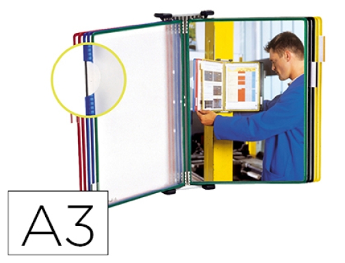 Comprar Clasificador de pared metal con 10 fundas tamaño A3 colores surtidos Tarifold 413109