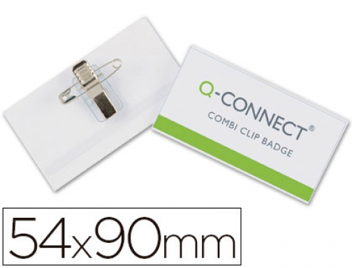 Identificador Q-connect con pinza e imperdible KF17458 54x90 mm, imagen mini