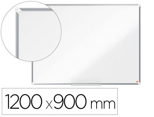 Pizarra blanca Nobo premium plus acero vitrificado magnetica 1200x900 mm 1915145, imagen mini