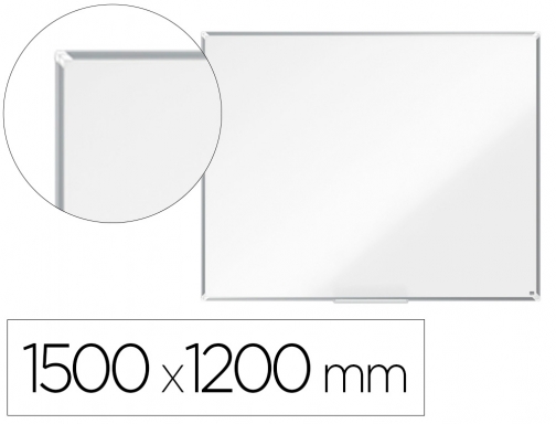 Pizarra blanca Nobo premium plus acero lacado magnetica 1500x1200 mm 1915159, imagen mini