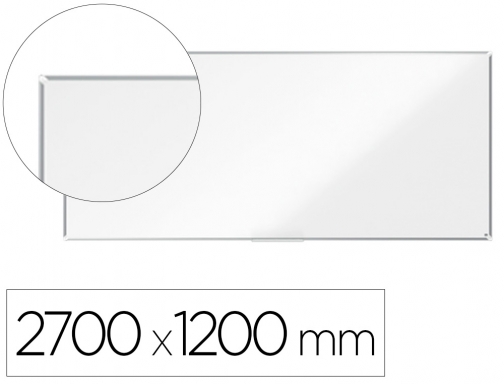 Pizarra blanca Nobo premium plus acero lacado magnetica 2700x1200 mm 1915164, imagen mini