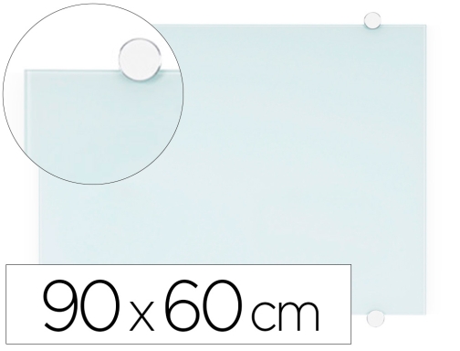 Comprar Pizarra blanca Qconnect cristal magnetica marco aluminio 90x60 cm KF11313