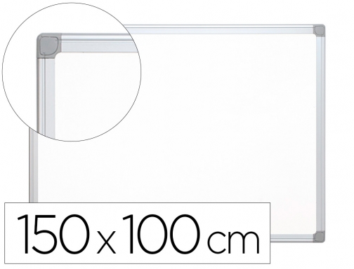 Pizarra blanca Q-connect lacada magnetica marco de aluminio 150x100 cm KF04151, imagen mini