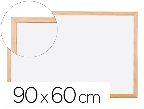 Pizarra blanca Q-connect laminada marco de madera 90x60 cm KF03573, imagen mini