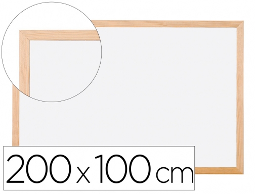 Pizarra blanca Q-connect laminada marco de madera 200x100 cm KF03576, imagen mini