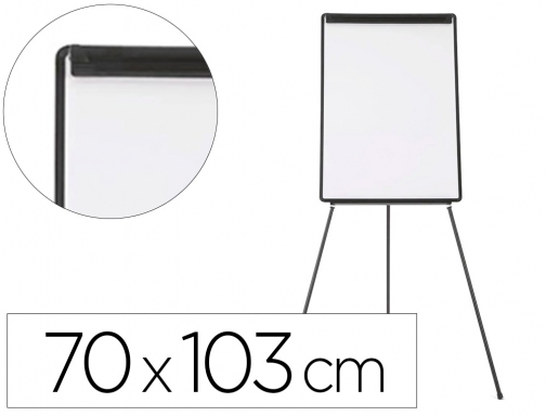 Comprar Pizarra blanca Q-connect con tripode 100x70 cm para convenciones superficie laminada marco KF04173