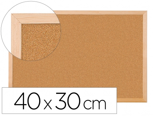 Pizarra corcho Q-connect 40x30 cm marco de madera KF03565, imagen mini