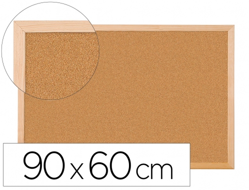 Pizarra corcho Q-connect 90x60 cm marco de madera KF03567, imagen mini