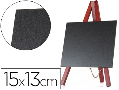 Comprar Pizarra negra Liderpapel caballete madera superficie para rotuladores tipo tiza 15x13cm juego 54720