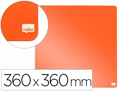 Pizarra Nobo magnetica para el hogar color naranja 360x360 mm 1915622, imagen mini