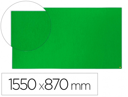 Tablero de anuncios Nobo impression pro fieltro verde formato panoramico 70- 1550x870 1915427, imagen mini