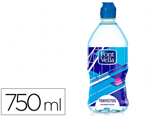 Agua mineral natural Font vella botella