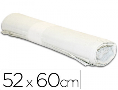 Bolsa basura domestica Blanca 52x60cm galga 70 rollo de 20 unidades 10020204, imagen mini